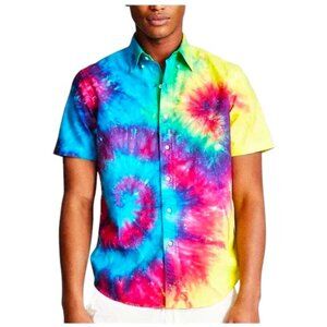 Polo Ralph Lauren Men's Classic Fit Button Up Shirt Size M Summer Tie Dye NWT